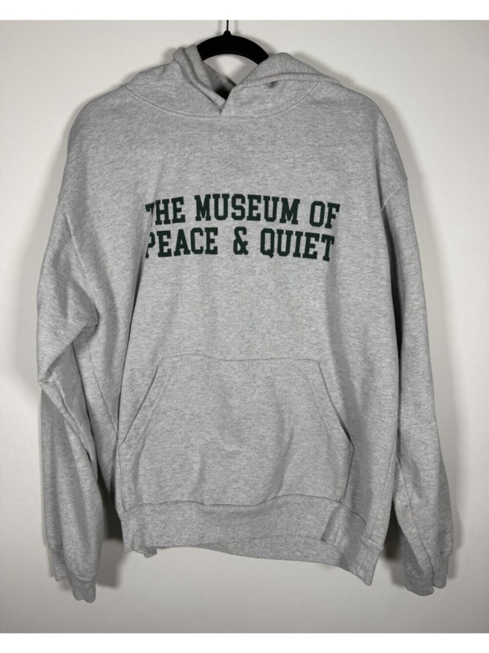 The Museum of Peace & Quiet gray heavyweight graphic hoodie streetwear L